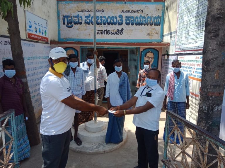 ಗ್ರೀನ್ ಕೊ ವತಿಯಿಂದ ಮಾಸ್ಕ್ ವಿತರಣೆ