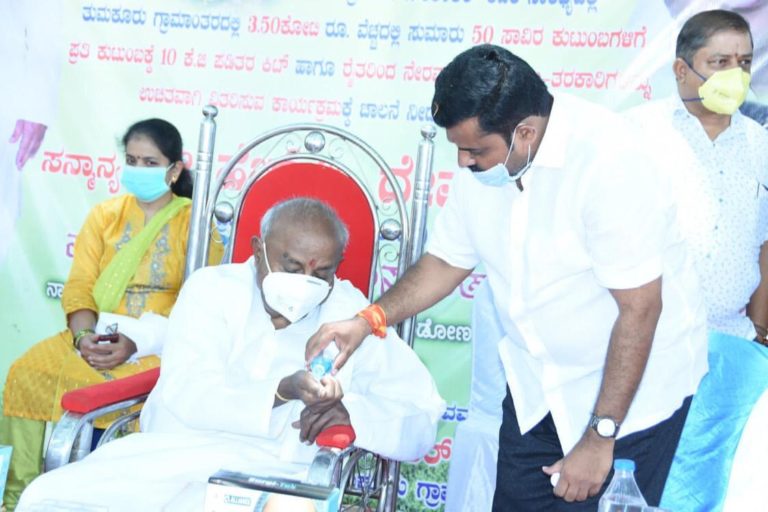 ಸಂಕಷ್ಟದಲ್ಲಿ ಜನರ ಸೇವೆಗೆ ನಿಂತ ಗೌರಿಶಂಕರ್ ಜನನಾಯಕ; ದೇವೇಗೌಡ